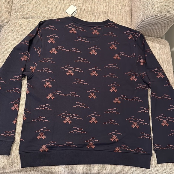 ID Menswear Japanese Kiri Pattern Print Sweatshirt XL NWT - Picture 5 of 11